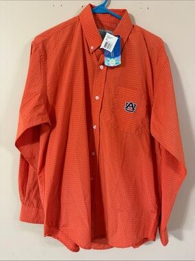 Auburn Tigers Orange Button-Down Men's Shirt